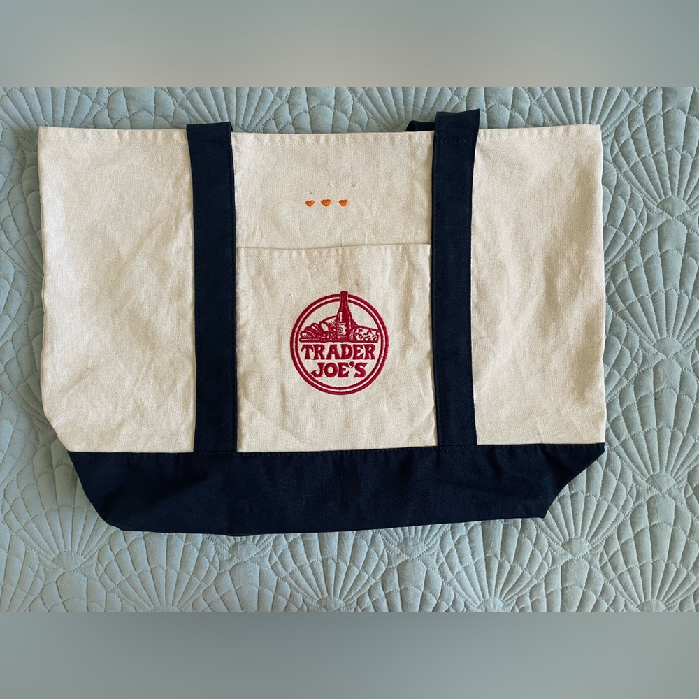 CUSTOM EMBROIDERED Trader Joe's bags!